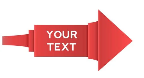 Red Arrow Icon. Isolated Button For Your Design. 스톡 일러스트