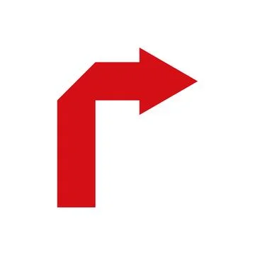 Red arrow icon, right direction Stock Illustration