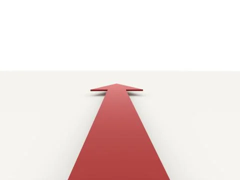Red arrow isolated on white background Stock Illustration