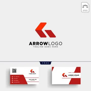Red Arrow Logo template and business card Stock Illustration