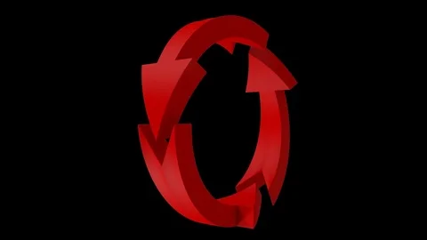 Red Arrow. Loop. Stock Footage 75826438