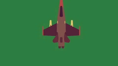 Red arrow pencil rocket jet flying through the air fighter an airplane in sky Stock-Footage 335696494