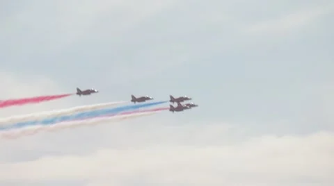 Red arrow planes - weston Vídeo Stock 52079626