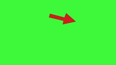 Red Arrow Pointer Floating Motion Graphic Animation on Green Screen Vídeos de archivo 341781242