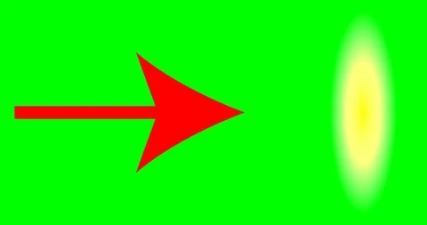 Red arrow pointer on green background Stock Footage 112617434