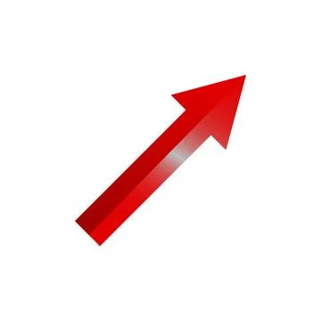 Red arrow pointing up direction symbol vector 库存插图