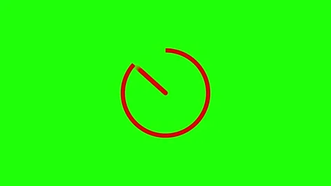 Red arrow pointing down on green screen chroma key background simple motion.. Stock Footage 336476099