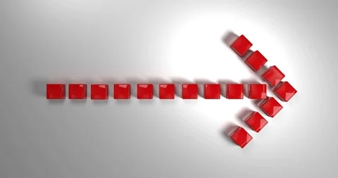 Red arrow pointing to the right. Stock Footage 92376027