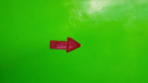 Red arrow stop motion seen. Stock Footage 144601090