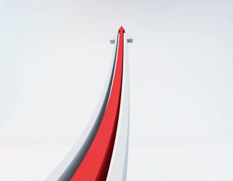 Red arrow of success, direction and motivation Stock Illustration