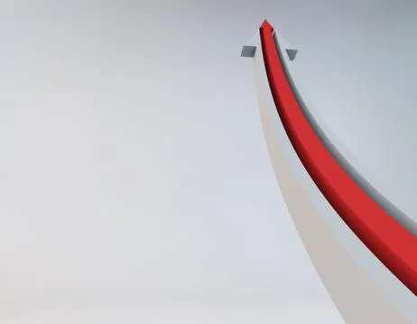 Red arrow of success, direction and motivation Stock Illustration