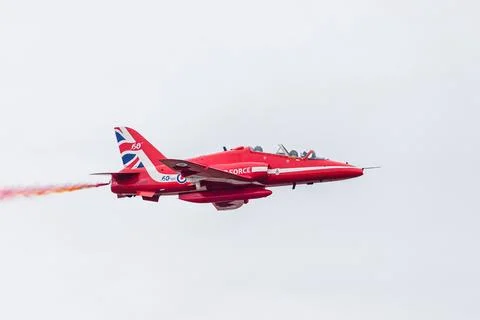 Red Arrow from the synchro pair Stock Photos