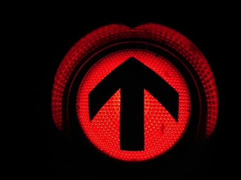 Red arrow traffic light Foto stock