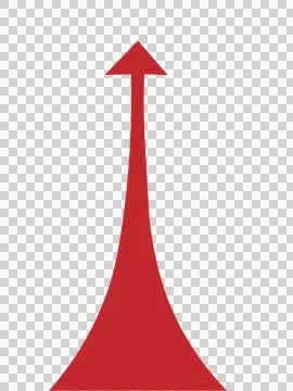 Red Arrow Upward Graphic Stock Illustration