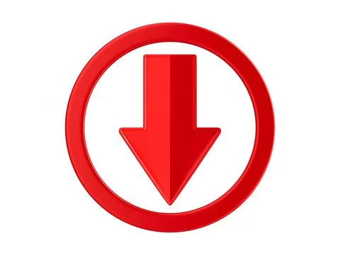 Red arrow on white background. Isolated 3D illustration 스톡 일러스트