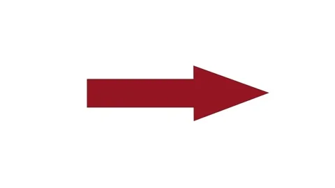 Red arrow in white background loop able Stock Footage 328209677