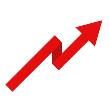 Red arrow zigzag 12 Stock Illustration