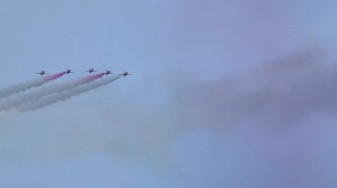 RED ARROWS AERIAL DISPLAY TEAM SCARBOROUGH ENGLAND Stock-Footage 64555848