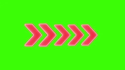Red arrows animation. Chevron animation. Arrows loop animation on green bac.. Stock Footage 305166300