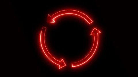 Red arrows circle motion loop background. Stock Footage 332089958