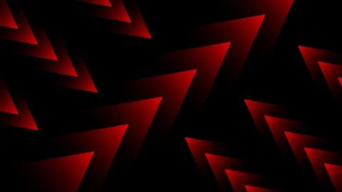 Red Arrows Design on a Black Background with Geometric Theme Stock Illustration