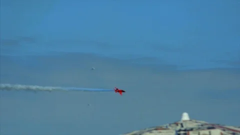 Red Arrows display team slow motion Video stock 77010421