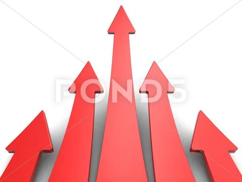 Red arrows Stock Illustration