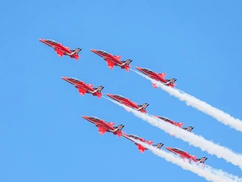 Red arrows Stock Photos