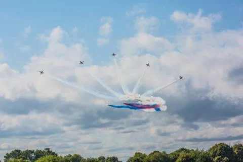 Red arrows Foto stock