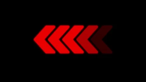 Red arrows pointing left in motion on black background dynamic abstract desig Stock Footage 341228681