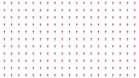 Red arrows pointing upward in a seamless looping pattern for corporate themes 库存影片 339661942