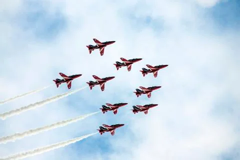 Red Arrows RAF Display Team Stock Photos