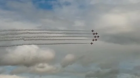 Red Arrows RIAT 2023 Stock Footage 246474002