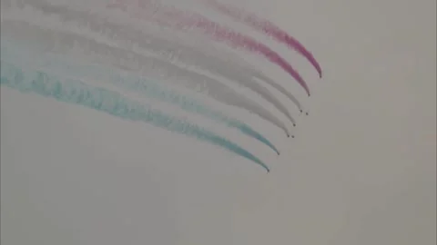 Red Arrows, Royal Air Force Aerobatic Team, Airshow 2024, Teignmouth, Devon, UK Vidéo 279074415
