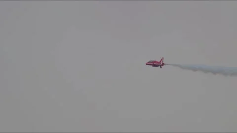 Red Arrows, Royal Air Force Aerobatic Team, Airshow 2024, Teignmouth, Devon, UK Stock-Footage 279154883