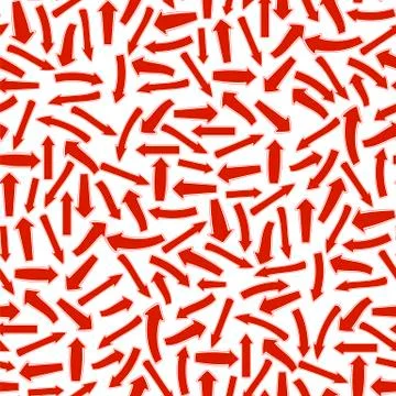 Red Arrows Seamless Pattern Stock Illustration