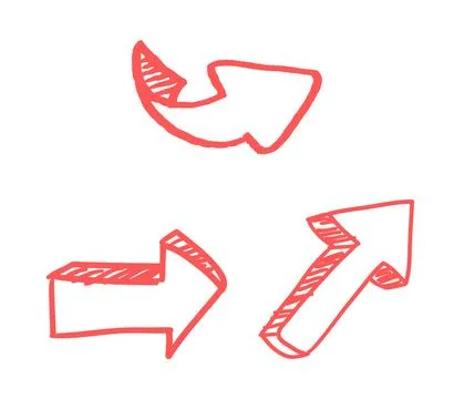 Red arrows style Stock Illustration