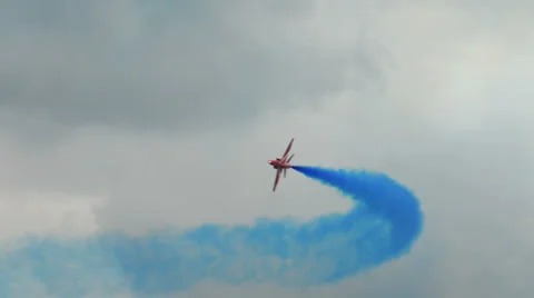 Red Arrows two soloists crossing carousel 10982 Stock Footage 25001703