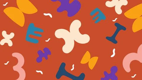 Red artistic shape background Stock Illustration