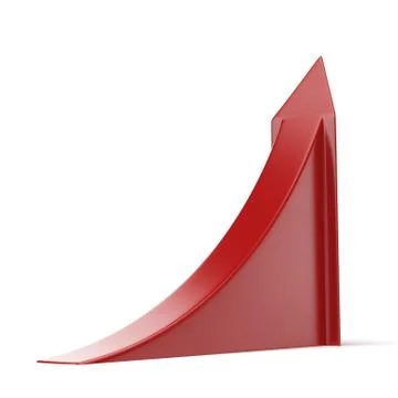 Red ascending arrow 库存插图