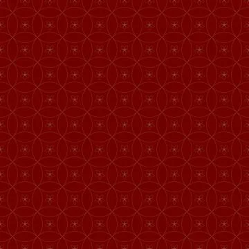 Red asian seamless circles pattern. Japanese gold pattern. Ornament vector Stock Illustration