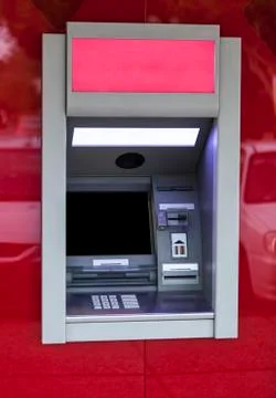 Red atm Stock Photos