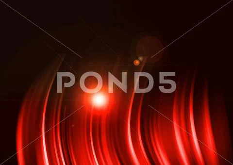 Red aura light abstract on black background Stock Illustration