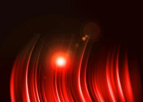 Red aura light abstract on black background Stock-Illustration