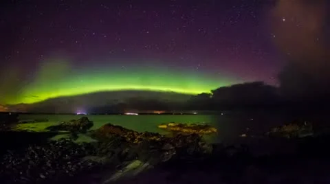 Red aurora outburst. 스톡 동영상 12388888