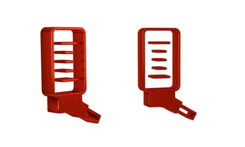 Red Automatic drinker for small pets icon isolated on transparent background. Illustrazione stock