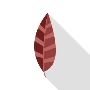 Red autumn leaf flat design illustration 스톡 일러스트