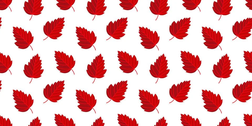Red autumn leaf seamless pattern background Stock Illustration