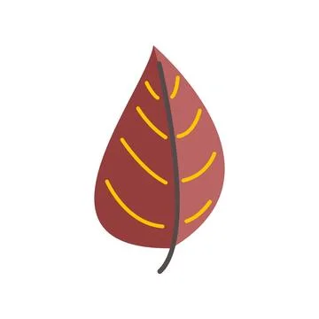 Red autumn leaf vector graphic design element 스톡 일러스트