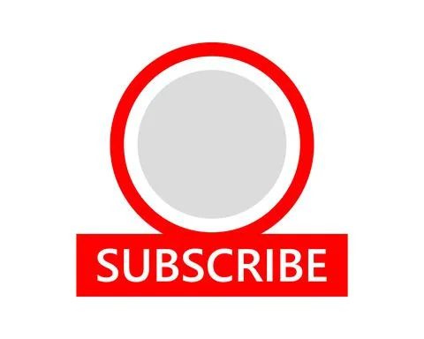 Red avatar frame with follow button. Web subscribe design element for social Stock Illustration